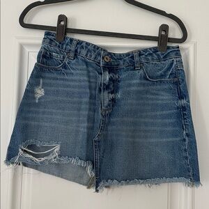 Paige Distressed Denim Skirt